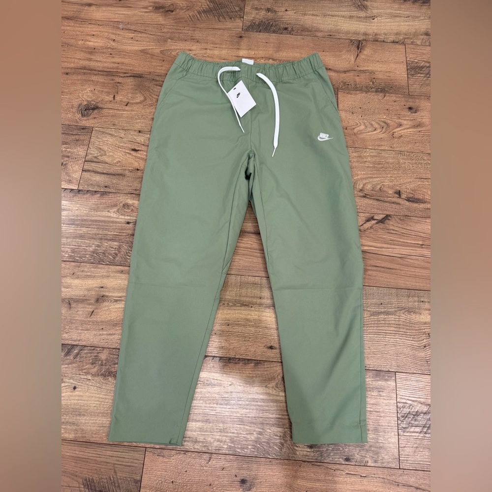Nike Olive Joggers with White Accents